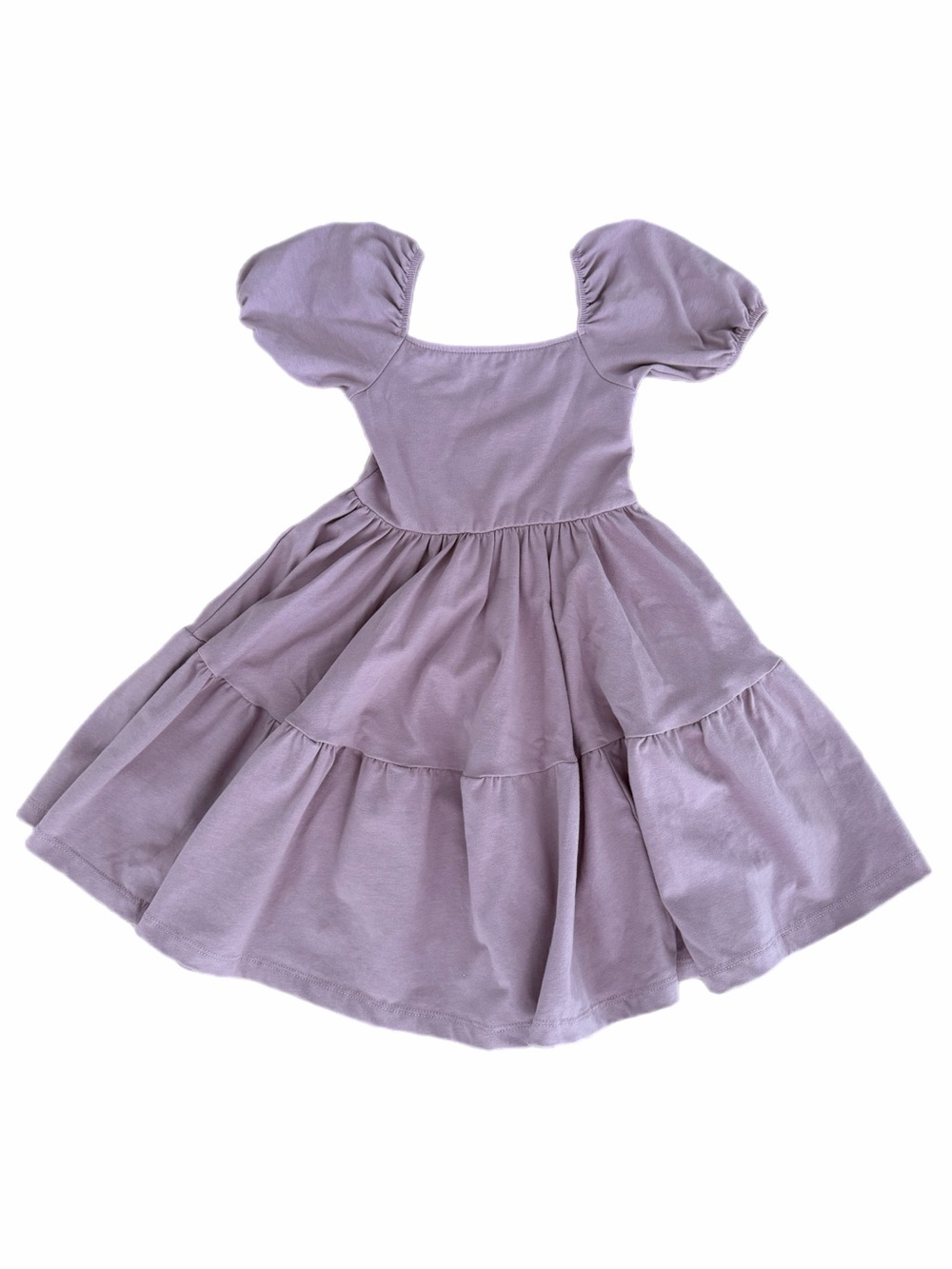 Alice and Ames Lilac Puff Sleeve Tiered Midi Dress - Size 6
